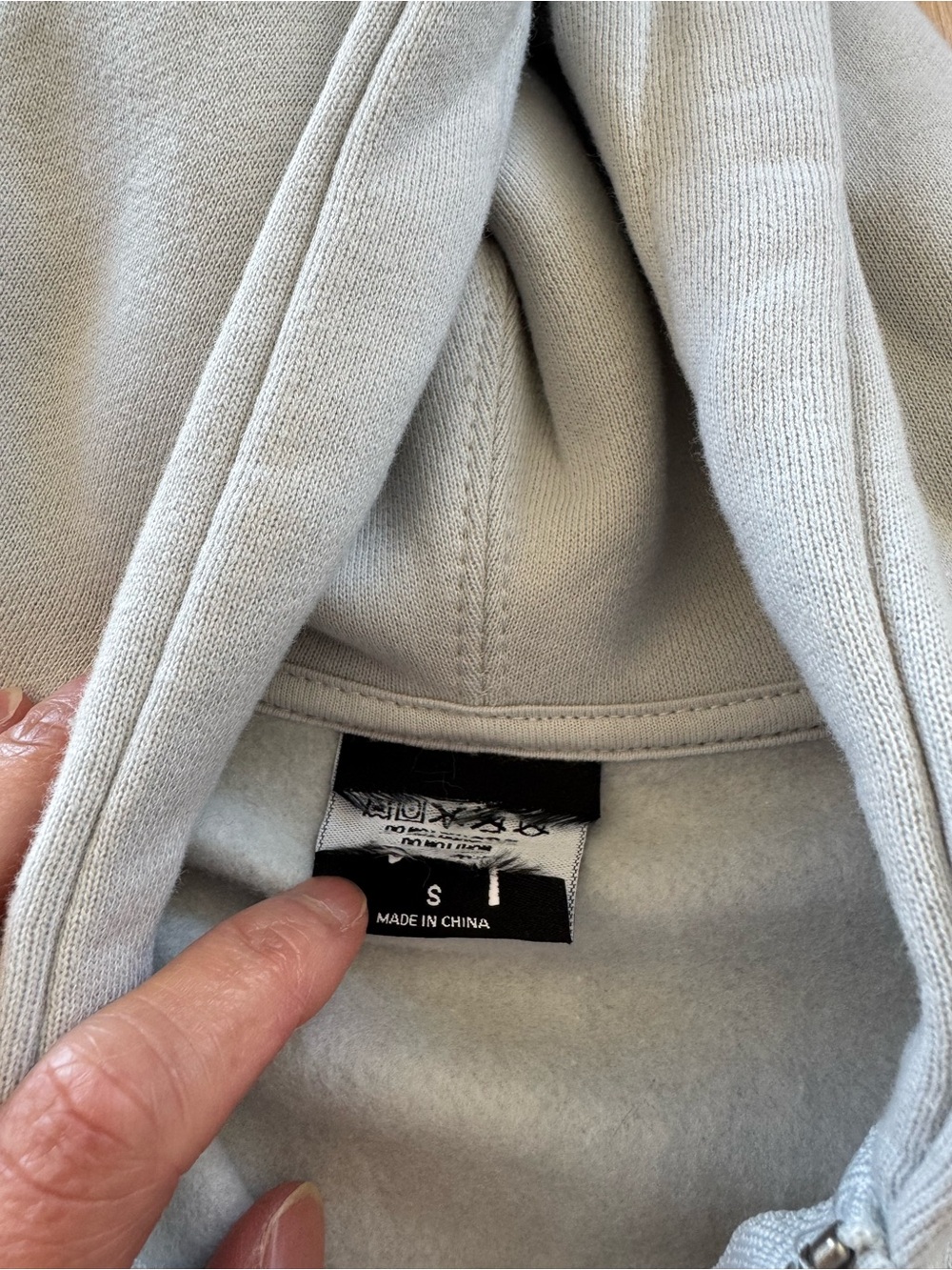 Stüssy Amsterdam Light Gray Zip Up Chapter Hoodie - Picture 3 of 4